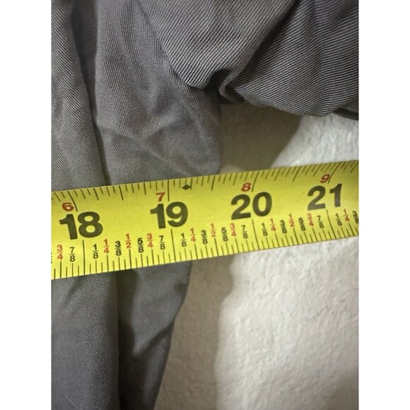 New York And Company Gray Tie Waist Lightweight Trench Coat Jacket Size Large - Picture 9 of 9